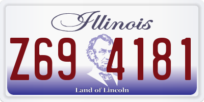IL license plate Z694181