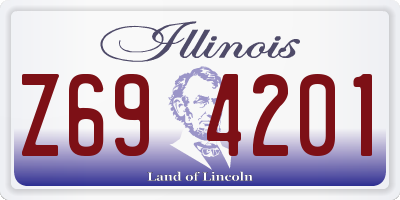 IL license plate Z694201