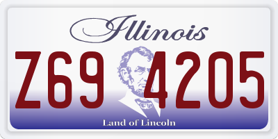 IL license plate Z694205