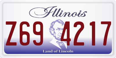 IL license plate Z694217