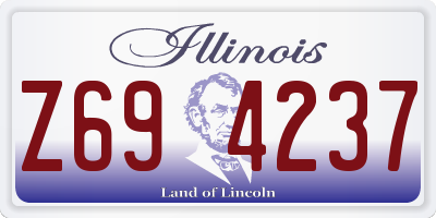 IL license plate Z694237