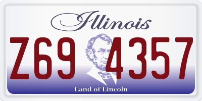 IL license plate Z694357