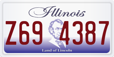 IL license plate Z694387