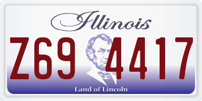 IL license plate Z694417