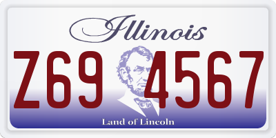 IL license plate Z694567