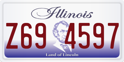 IL license plate Z694597