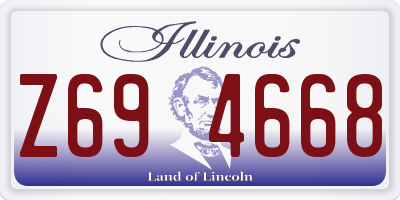 IL license plate Z694668