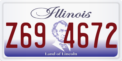 IL license plate Z694672