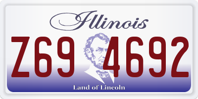 IL license plate Z694692