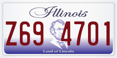 IL license plate Z694701