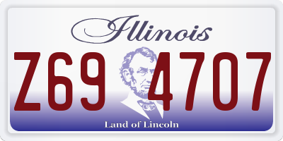 IL license plate Z694707
