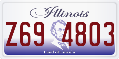 IL license plate Z694803