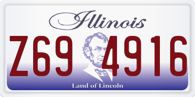 IL license plate Z694916