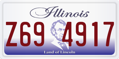 IL license plate Z694917