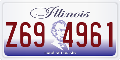 IL license plate Z694961