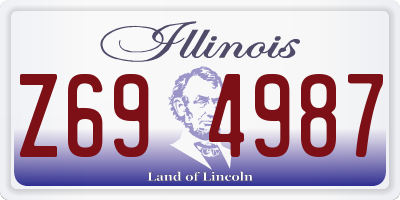 IL license plate Z694987