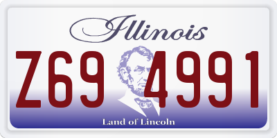 IL license plate Z694991