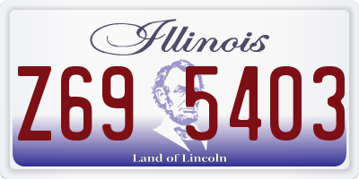 IL license plate Z695403