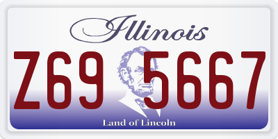 IL license plate Z695667