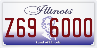IL license plate Z696000