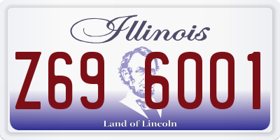 IL license plate Z696001