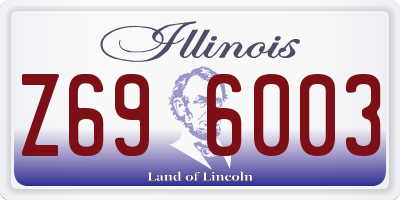 IL license plate Z696003