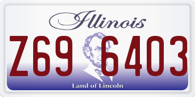 IL license plate Z696403