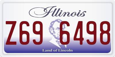 IL license plate Z696498