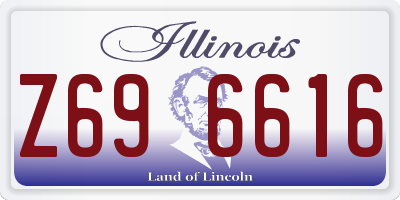 IL license plate Z696616