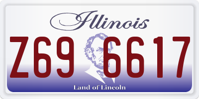 IL license plate Z696617