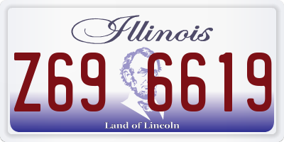 IL license plate Z696619