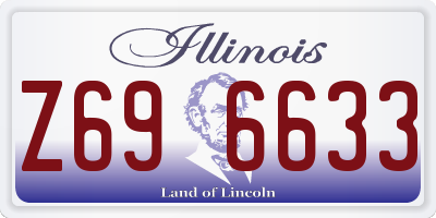 IL license plate Z696633