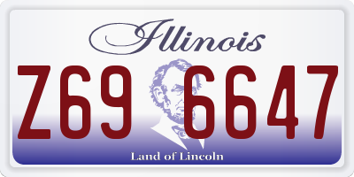 IL license plate Z696647