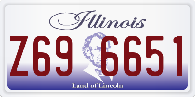 IL license plate Z696651