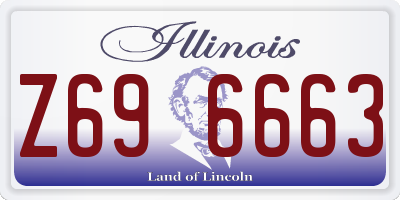 IL license plate Z696663