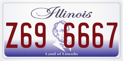 IL license plate Z696667
