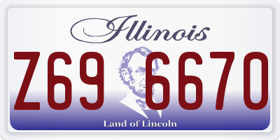 IL license plate Z696670