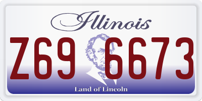 IL license plate Z696673
