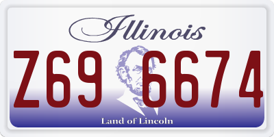 IL license plate Z696674