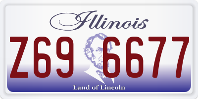 IL license plate Z696677
