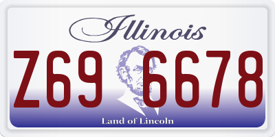 IL license plate Z696678