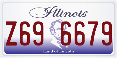 IL license plate Z696679