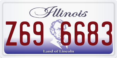 IL license plate Z696683