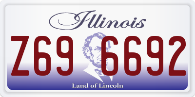 IL license plate Z696692