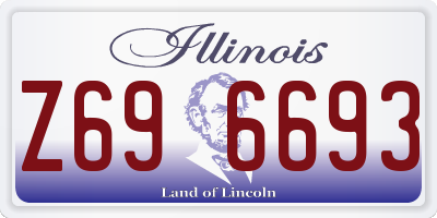 IL license plate Z696693