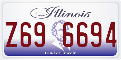 IL license plate Z696694