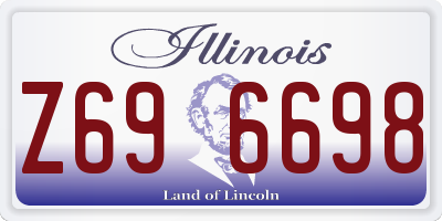 IL license plate Z696698