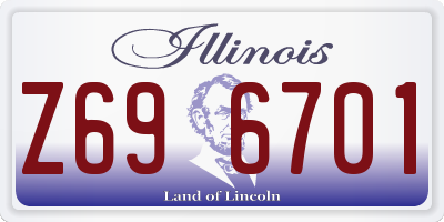 IL license plate Z696701