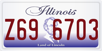 IL license plate Z696703