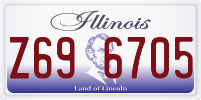 IL license plate Z696705